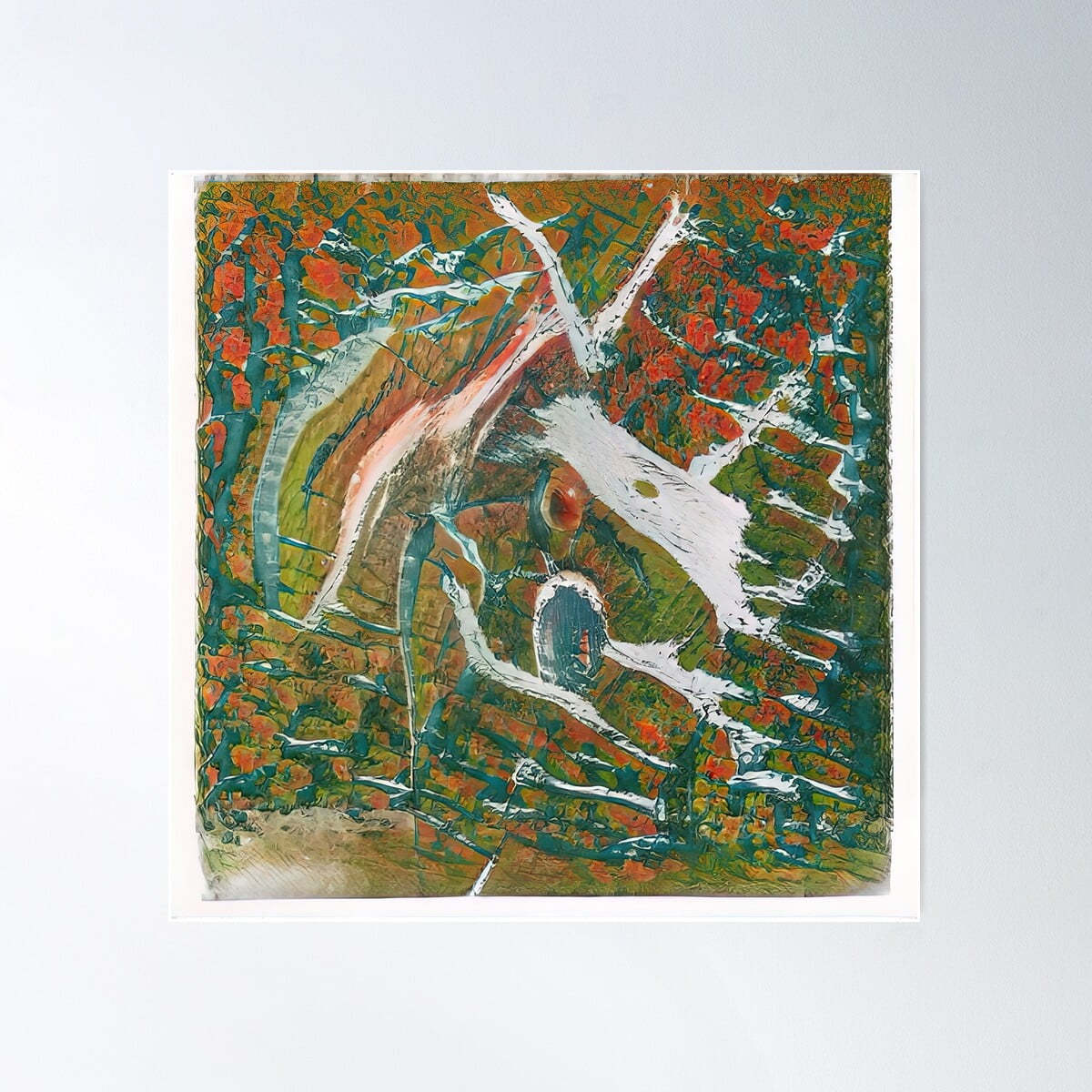 Abstract Pattern “An Incoherent Movement” Poster Wall Art, Modern Wall