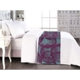 thumbnail image 1 of Abstract Pattern Bed Runner, Bohemian Themed Geometric Round Shapes With Dashes and Stripes Art, Decorative Accent Bedding Scarf for Hotels Homes & Guest Rooms, Queen, Purple and Seafoam, by Ambesonne, 1 of 3