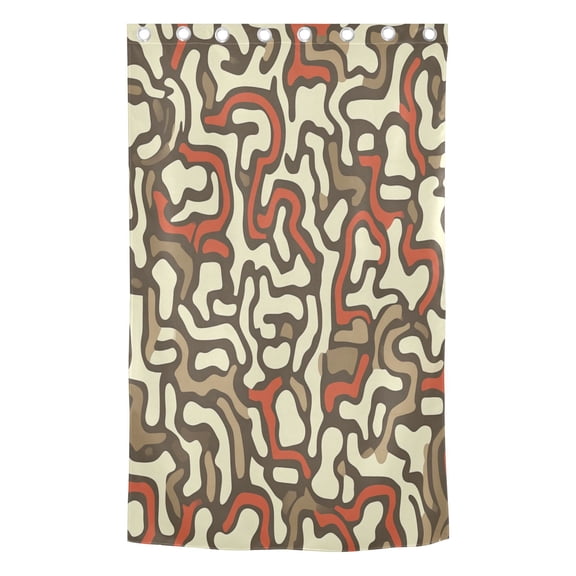 Abstract Pattern Design Thermal Insulated Blackout Curtain 84x52in Sun Blocking for Bathroom, Bedroom, Living Room