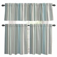 thumbnail image 1 of Abstract Pattern Kitchen Curtains Valances and Tiers Set of 3 Colorful Stripes Modern Style Retro Tier Curtains and Valance with Rod Pocket for Small Windows, 27.5"x24", 1 of 9