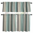 thumbnail image 1 of Abstract Pattern Kitchen Curtains Valances and Tiers Set of 3 Colorful Stripes Modern Style Vintage Tier Curtains and Valance with Rod Pocket for Small Windows, 27.5"x24", 1 of 9