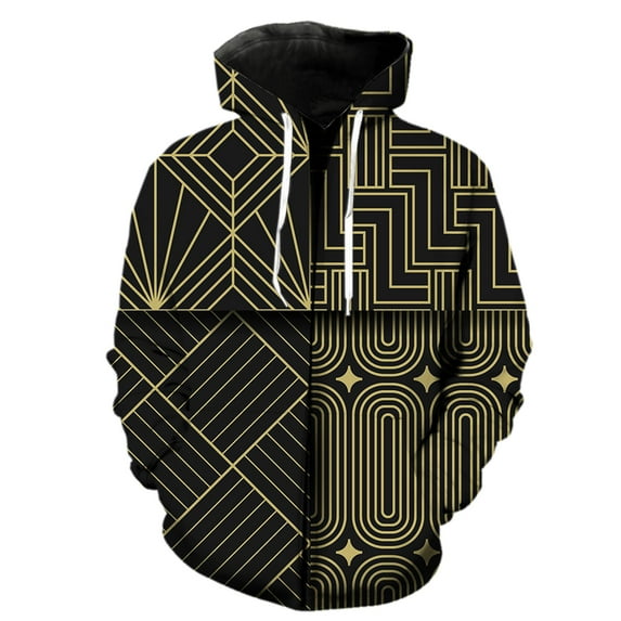 Abstract Pattern Men's Zipper Hoodie Cool Hip Hop 2024 Hot Sale Casual ...