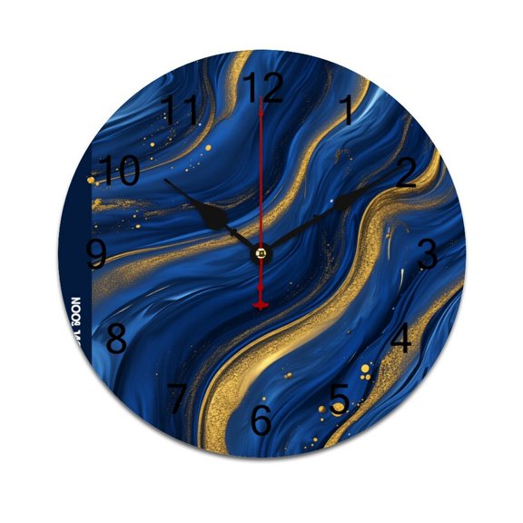 Abstract Pattern Time Decorative Wall Clocks Round Large Wall Watch Bedroom Home Decor 10in
