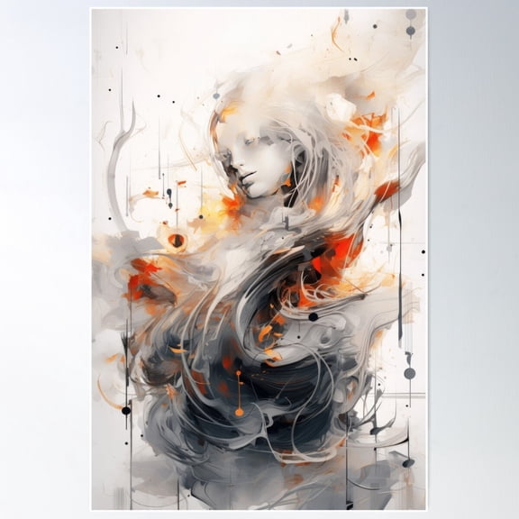 Abstract Patterns Dancing To The Rhythm Of Unseen Music Poster Wall Art, Modern Wall Decor For Living Room Bedroom, 16x24 UNFRAMED