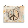 thumbnail image 1 of Abstract Peace Painting Poster Print Maximalist Design Wall Art Hippie Home Decor (16″×20″), 1 of 1