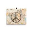 thumbnail image 1 of Abstract Peace Painting Poster Print Maximalist Design Wall Art Hippie Home Decor (8″×10″), 1 of 1