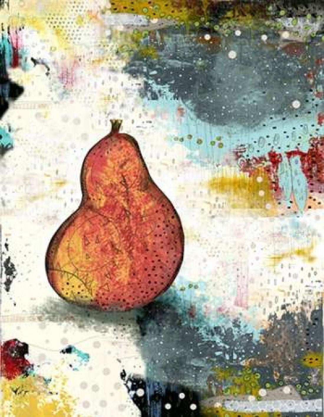 Abstract Pear Canvas Art - Sarah Ogren (22 x 28)