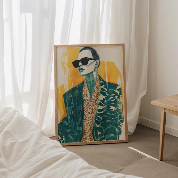 Abstract People Contemporary Fashion Art Modern Wall Decor, Unframed Paper Poster 11x14in