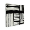 thumbnail image 1 of Abstract Perpendicular Lines Black Grey Beige Abstract Gallery-Wrapped Canvas Print Wall Art, 17x17, 1 of 6