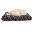 thumbnail image 1 of Abstract Pet Bed, Contemporary Style Color Bars with Watercolor Paintbrush Effects on Black Backdrop, Resistant Pad for Dogs and Cats Cushion with Removable Cover, 24" x 39", Multicolor, by Ambesonne, 1 of 4