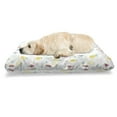 thumbnail image 1 of Abstract Pet Bed, Eighties and Nineties Themed Ice Cream and Pineapple Design Retro Illustration, Resistant Pad for Dogs and Cats Cushion with Removable Cover, 24" x 39", Multicolor, by Ambesonne, 1 of 4