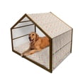 thumbnail image 1 of Abstract Pet House, Pattern with Circles and Dots Bubble Rings Spotted Springtime Enjoyment Theme, Outdoor & Indoor Portable Dog Kennel with Pillow and Cover, 5 Sizes, Multicolor, by Ambesonne, 1 of 4