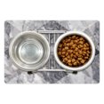 thumbnail image 1 of Abstract Pet Mat for Food and Water, Geometric Diamond Shaped Grunge Granite Rock Facet Forms Ceramic Abstract Print, Non-Slip Rubber Mat for Dogs and Cats, 18" X 12", by Ambesonne, 1 of 2