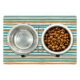 thumbnail image 1 of Abstract Pet Mat for Food and Water, Sketch Style Waves Stripes Motif Pattern on Plain Backdrop, Non-Slip Rubber Mat for Dogs and Cats, 18" X 12", by Ambesonne, 1 of 1