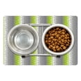 thumbnail image 1 of Abstract Pet Mat for Food and Water, Wavy Stripes Pattern with Colorful Vertical Shapes Mosaic Digital Composition, Non-Slip Rubber Mat for Dogs and Cats, 18" X 12", by Ambesonne, 1 of 2