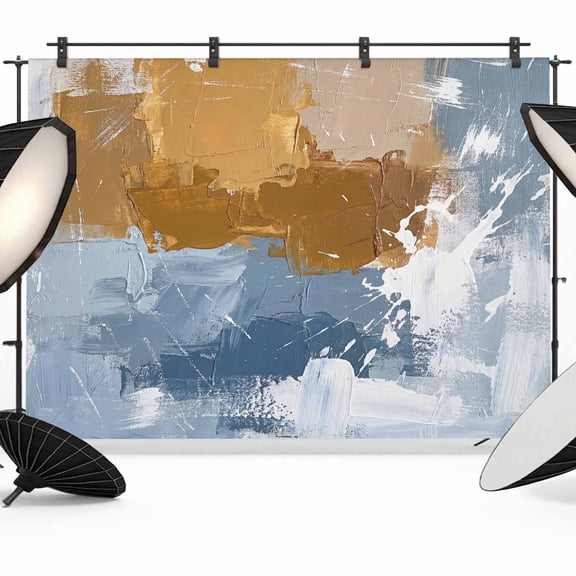 Abstract Photography Backdrop 7x5FT, Retro Brown Blue Graffiti Mottled Painting Texture Photo Backdrops, Background for Photography Studio Photo Studio Background, Back Drop for Photoshoot
