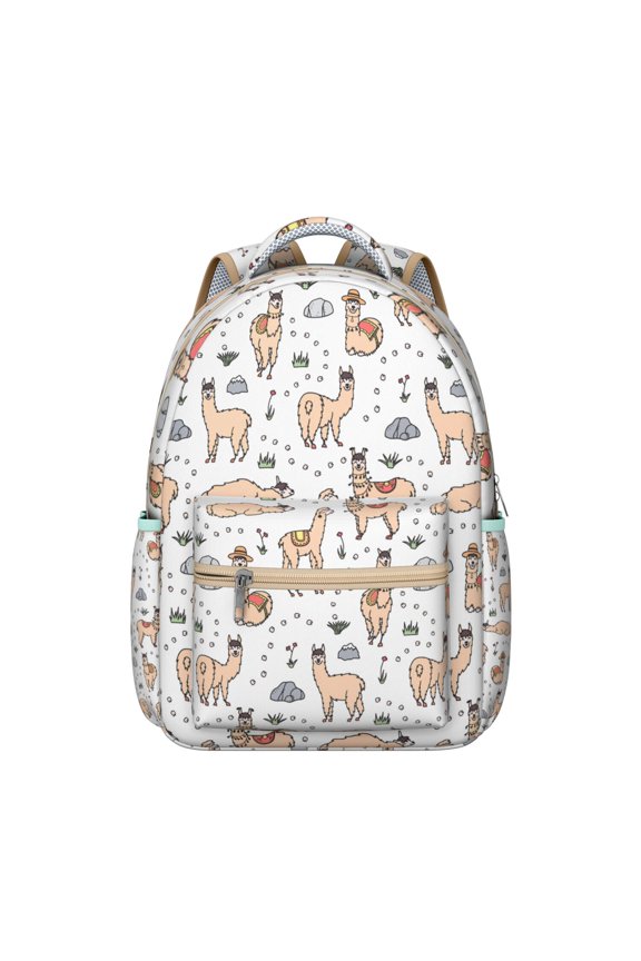 Abstract Pig Student Backpack Cute Watercolor Farm Animal Cartoon Print Artistic Pattern Funny Piggy Design Aesthetic School Bookbag for Student