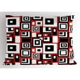 thumbnail image 1 of Abstract Pillow Sham Minimalist Geometric Figures Retro Rectangle Forms Nostalgia Art Print, Decorative Standard Size Printed Pillowcase, 26 X 20 Inches, Vermilion Black White, by Ambesonne, 1 of 2