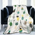thumbnail image 1 of Abstract Pineapple Cute Blanket, Soft Blankets Flannel Bed Throw Cozy Lightweight Plush Gifts for Women Men Boys Girls Kids Sofa Couch Bedroom Living Rooms Warm All Season, Home Decor, 60"x50", 1 of 6