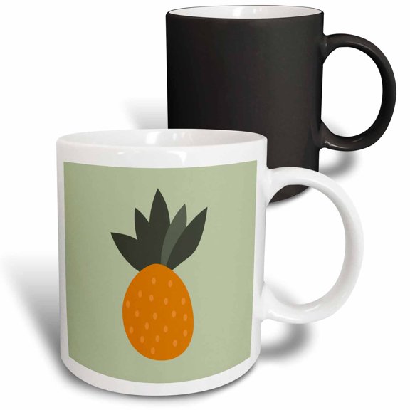 3drose, Abstract Pineapple Design, 11oz Magic Transforming Mug