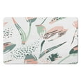 thumbnail image 1 of Abstract Pink Boho Non-Slip Bath Mat - Washable 20x32 inch Rug for Bathroom Elegance with Artistic Plant Design!, 1 of 5