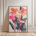 thumbnail image 1 of Abstract Pink Botanical Flower Vibrant Wall Art Floral Print, Unframed Canvas 8x10in, 1 of 4
