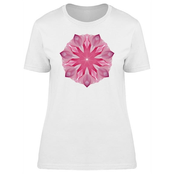 Abstract Pink Floral Mandala Tee Women's -Image by Shutterstock