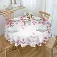 thumbnail image 1 of Abstract Pink Leaf Branches Waterproof Tablecloth Table Decoration Wedding Home Kitchen Dining Room Round Table, 1 of 5