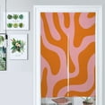 thumbnail image 1 of Abstract Pink Orange Wavy Lines Door Curtain Nordic Living Room DoorCurtain Porch Partition Curtain Kitchen Rative Half Curtain, 1 of 4