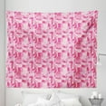 thumbnail image 1 of Abstract Pink Tapestry, Broken Glass Shape Geometrical Contemporary Design of Pastel Illustration, Fabric Wall Hanging Decor for Bedroom Living Room Dorm, 5 Sizes, Rose and Blush, by Ambesonne, 1 of 1