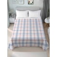 thumbnail image 1 of Abstract Plaid, King Size Flat Sheet, Wrinkleproof & Fadeproof Cooling Flat Bed Sheet Only, Minimalistic Multi Colors Country Rustic Plaid Breathable Soft Bedding Top Sheets 105 x 98 Inches, 1 of 8