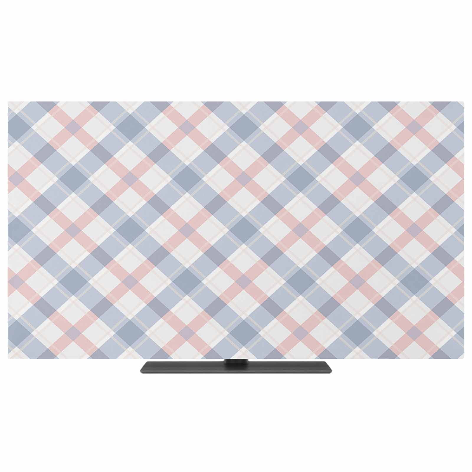 Abstract Plaid TV Dust Cover,Stretchable TV Screen Desktop Computer ...