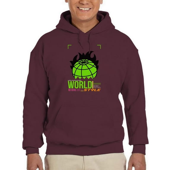 Abstract Planet Rave Style Hoodie Men -Image by Shutterstock, Male Small