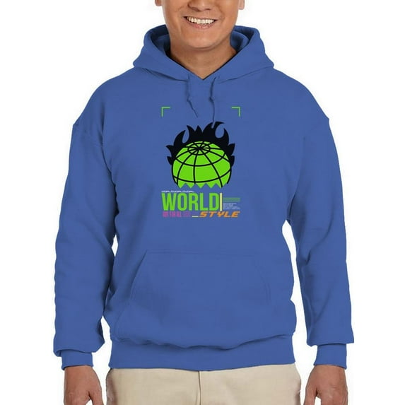 Abstract Planet Rave Style Hoodie Men -Image by Shutterstock, Male Small