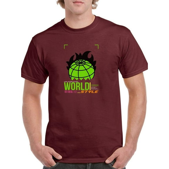 Abstract Planet Rave Style  T-Shirt Men -Image by Shutterstock, Male Large