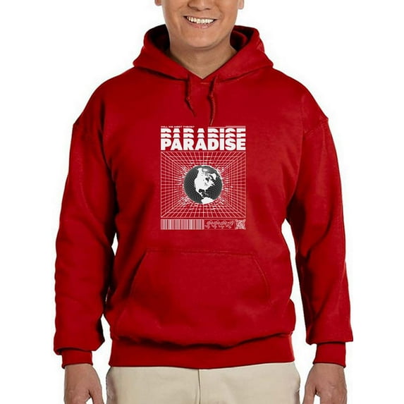 Abstract Planet Techno Style Hoodie Men -Image by Shutterstock, Male Large