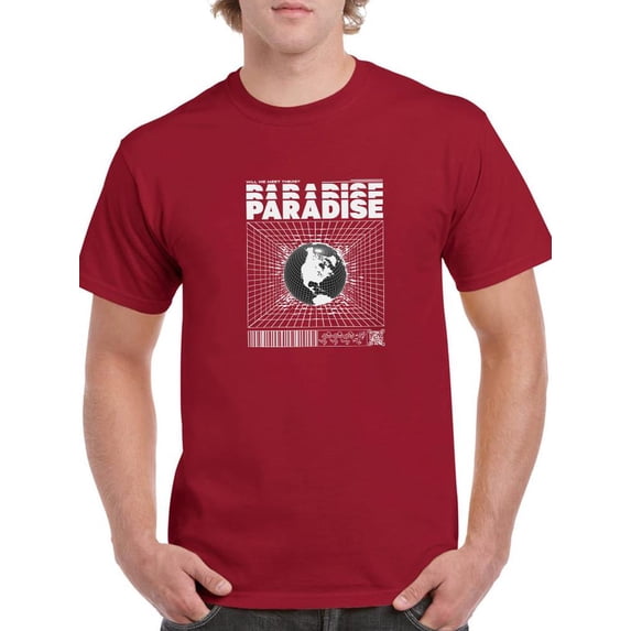Abstract Planet Techno Style T-Shirt Men -Image by Shutterstock, Male 3X-Large