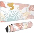 thumbnail image 1 of Abstract Plant Large Mouse Pad XL Boho Pink Palm Leaf Gaming Mouse Pad with Non-Slip Rubber Base Mousepad Stitched Edges Desk Pad Laptop Desk Pad Computer Keyboard Mouse Mat 31.5×11.8 Inch, 1 of 6