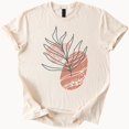Abstract Plant Leaf Print Earth Tone Graphic Shirt Boho Nature ...