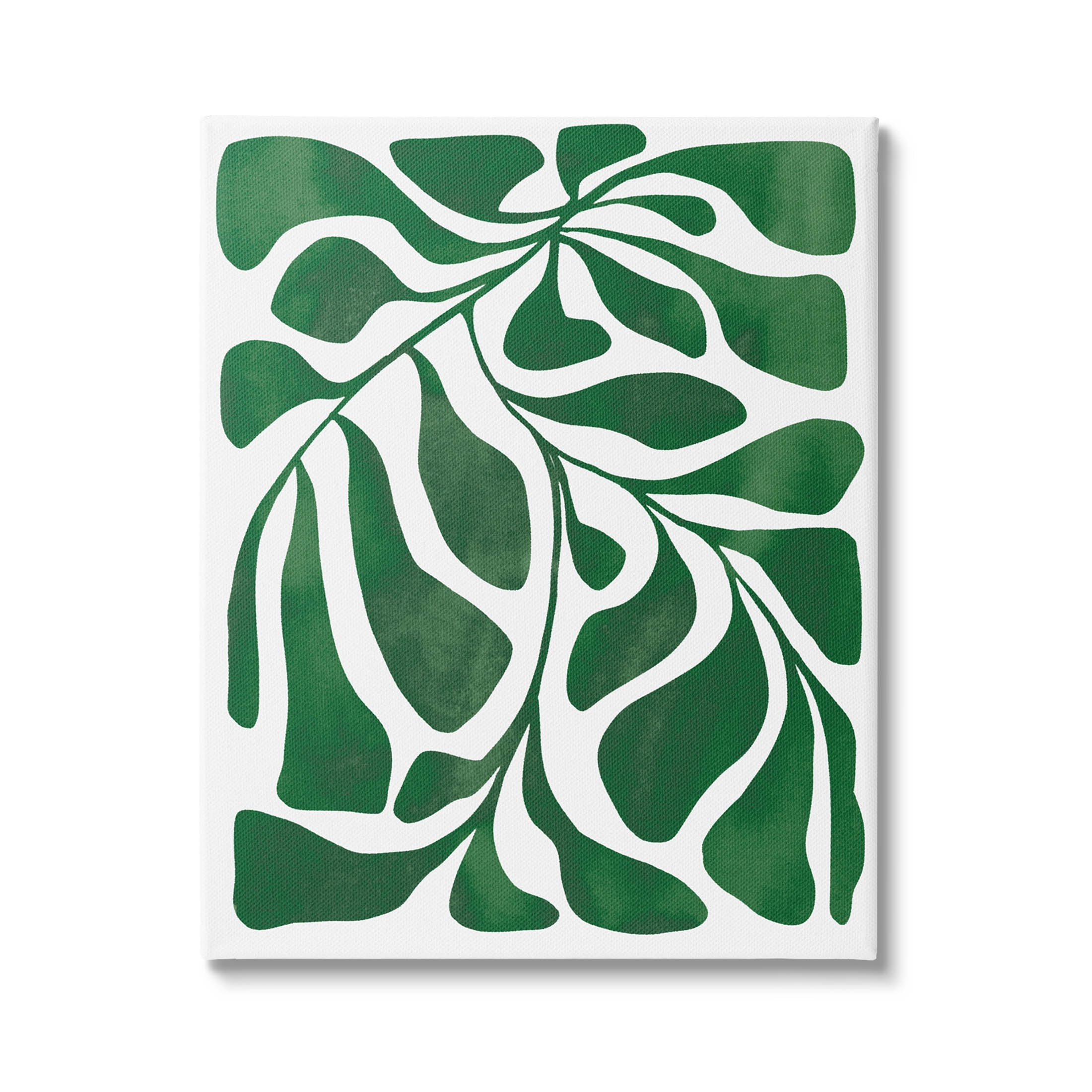 Abstract Plant Leaf Shapes Botanical & Floral Graphic Art Gallery Wrapped Canvas Print Wall Art