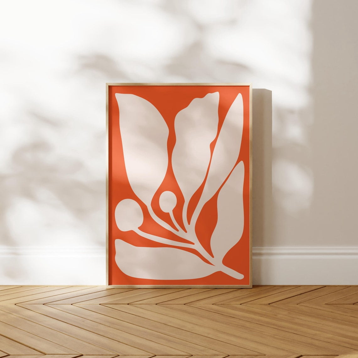 Abstract Plant Style Modern Wall Art Print, Botanical Bedroom And ...