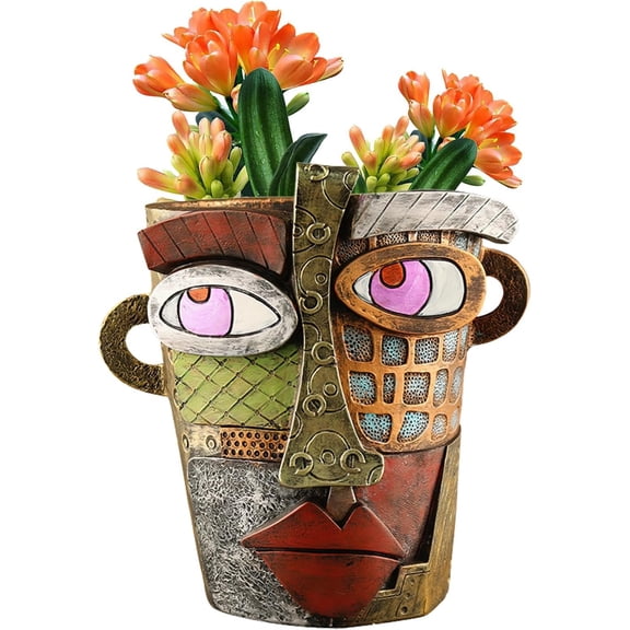 Abstract Planters Pots , Planter for Indoor ,Funny Flower Pot,Colorful Pots for Outdoor Garden Decor and Art Decoration(Classic)