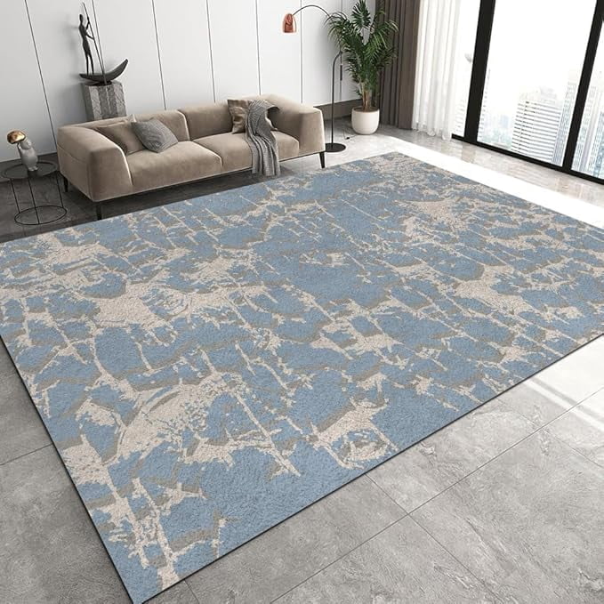 Plaster Rug Abstract Plaster Crack Style Area Rug, Minimalist Art Style Design ...