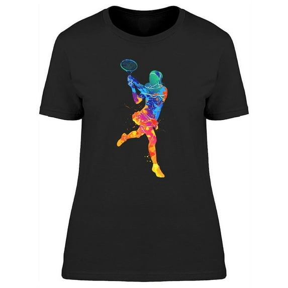 Abstract Player With A Racket T-Shirt Women -Image by Shutterstock, Female 3X-Large