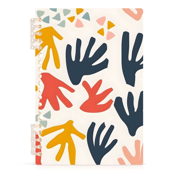 Abstract Playful Shape Notebooks 1-subject Journal 60 Sheets A5 College Ruled Paper Detachable Ring 8.3"x5.7"
