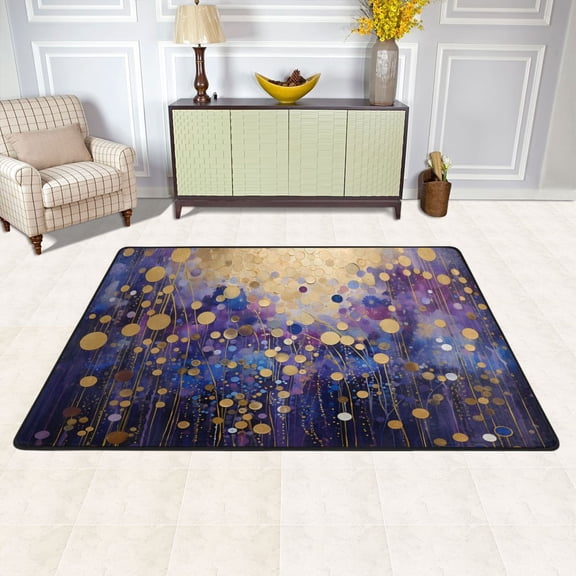 Abstract Polka Dots Area Floor Mats Soft Large Nursery Rugs Non-Slip Foam Carpets Living Room Doormat for Bedroom Dinning Decor 36" x 24"