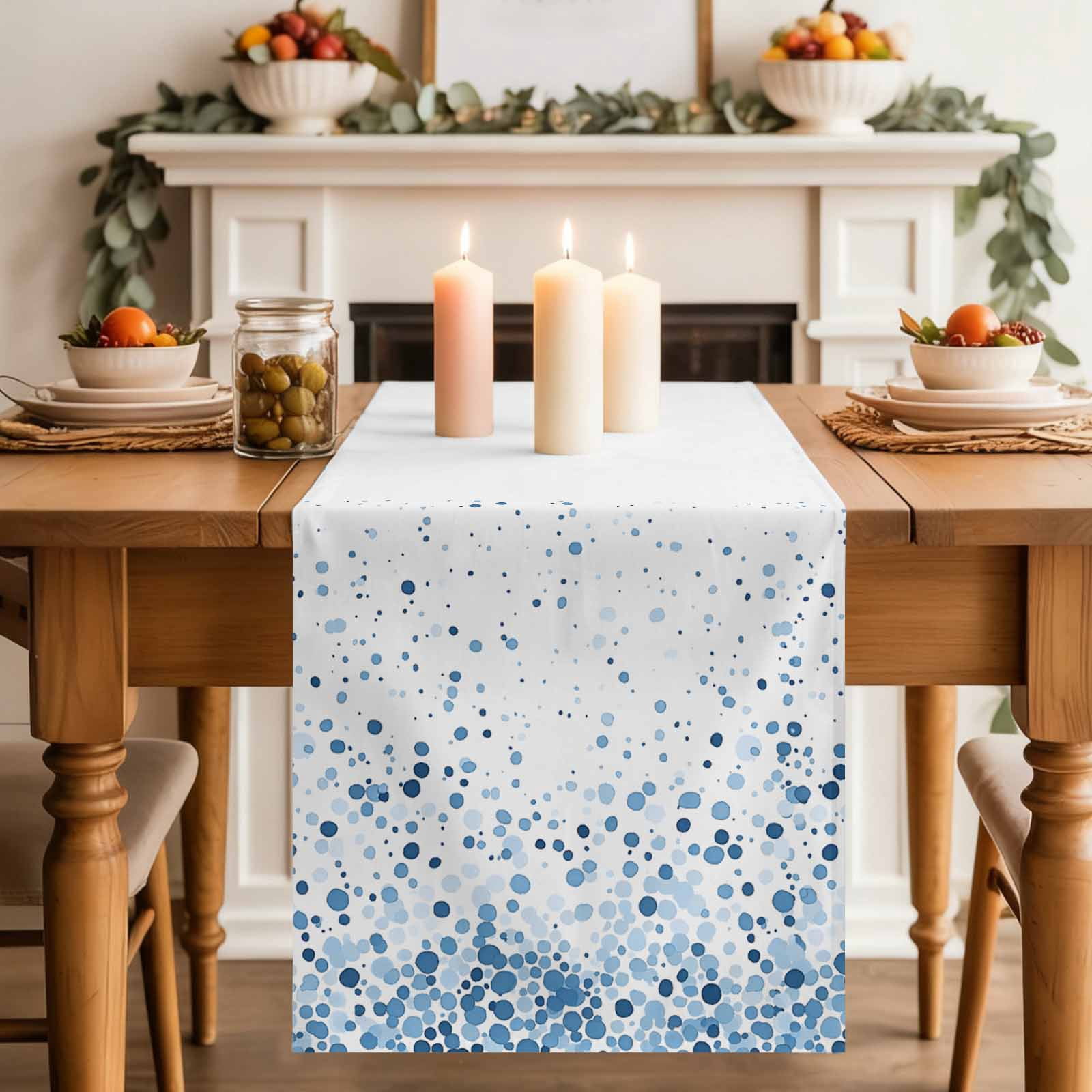 Abstract Polka Dots Table Runner 90 Inches Long,Kitchen Dining ...