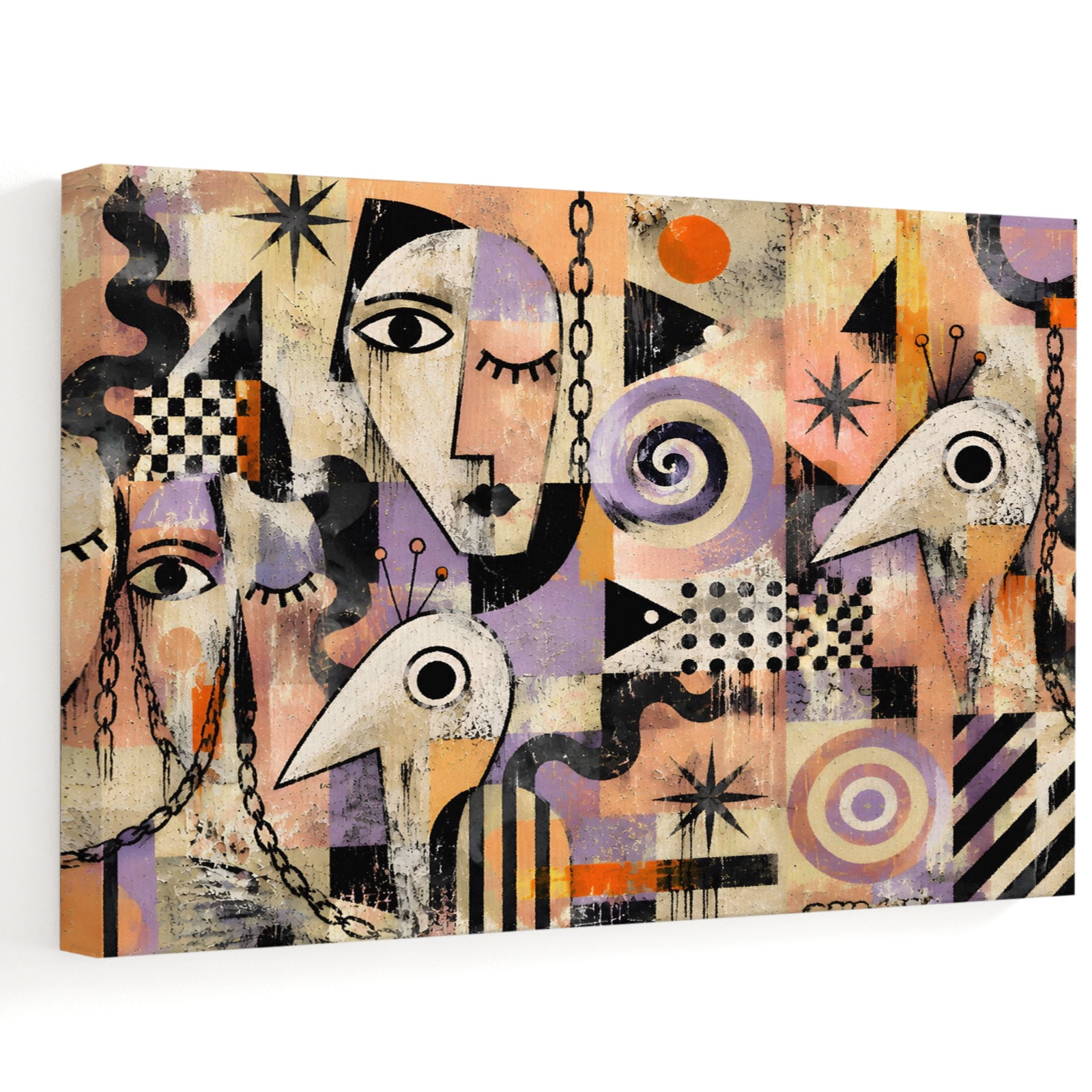 Abstract Portrait Faces Canvas Wall Art 14