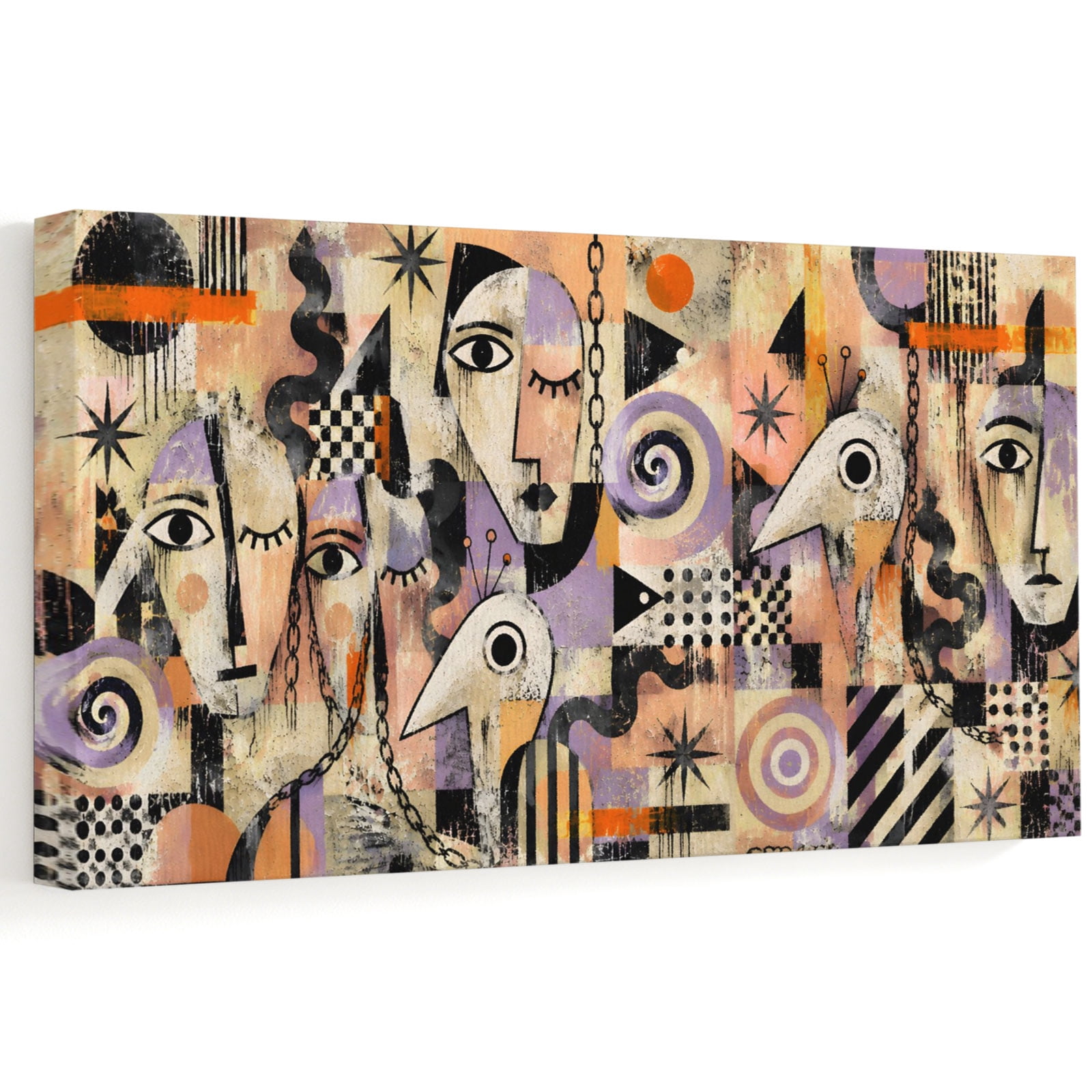 Abstract Portrait Faces Canvas Wall Art 40