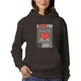 thumbnail image 1 of Abstract Poster I Love You Hoodie Women -Image by Shutterstock, Female x-Large, 1 of 4